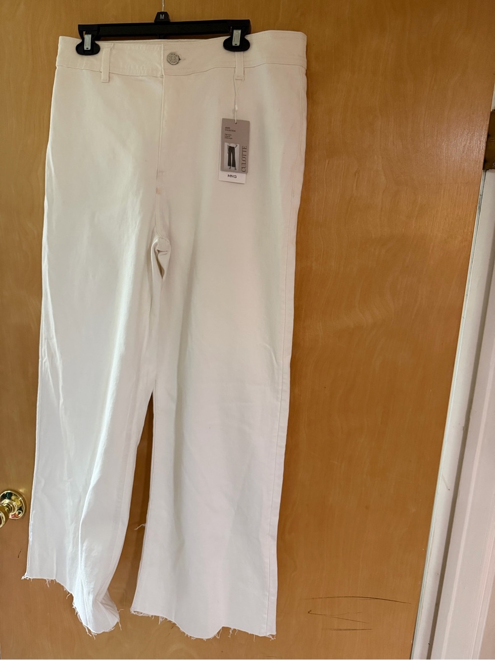 Mango Black High-Waist Culotte Jeans